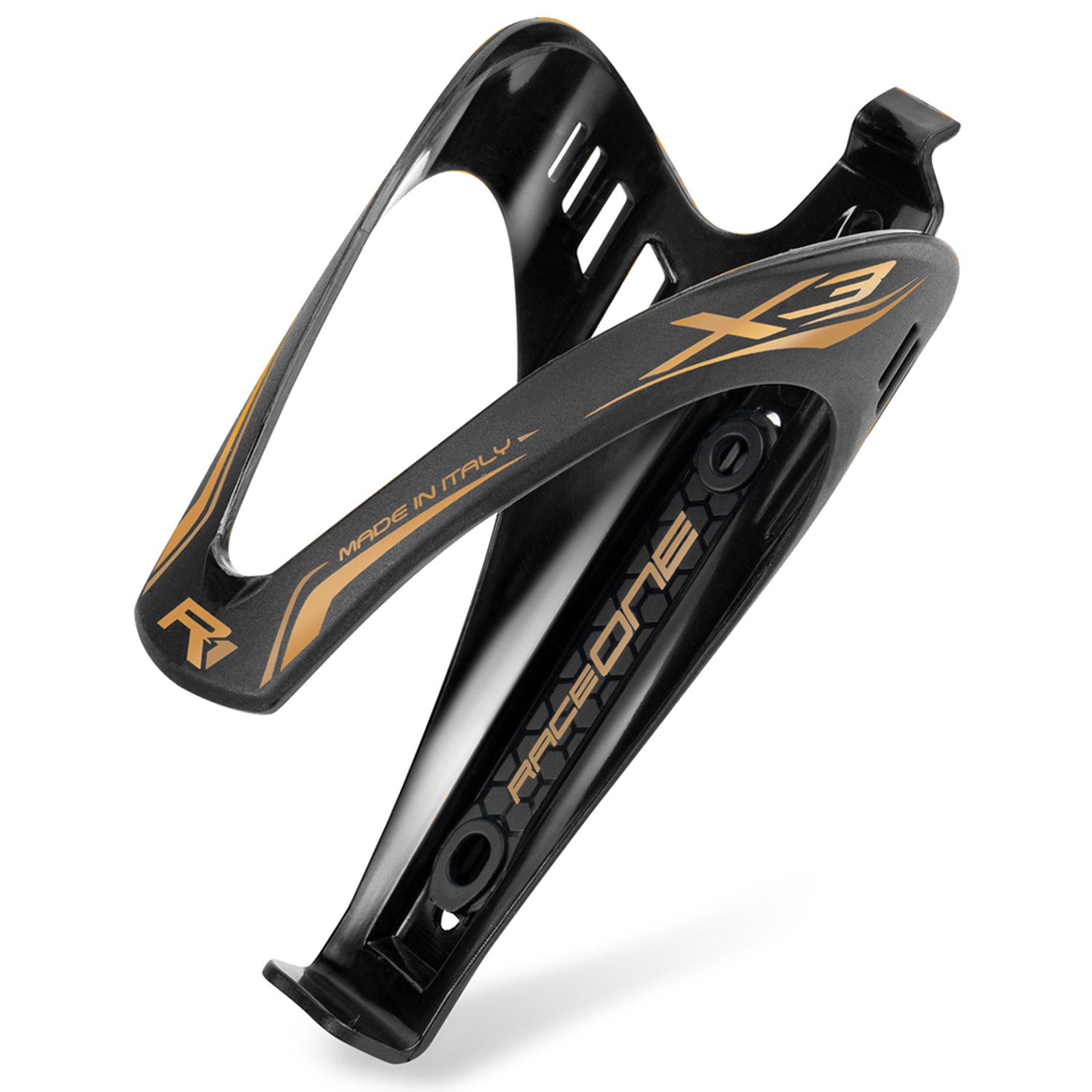 Porta Borraccia Mtb Portaborraccia Raceone X3-Race Nero, Leggero