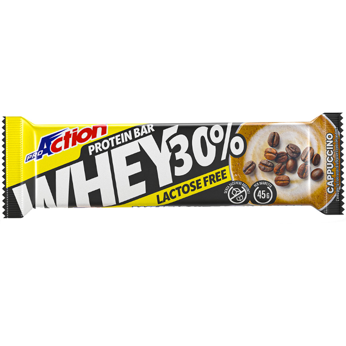 Barretta proteica ProAction Whey Bar - Cappuccino - E
