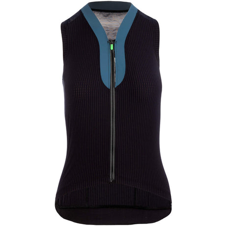 Maglia donna senza maniche Q36.5 L1 Lady Pinstripe - Nero