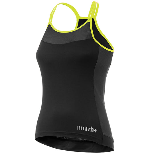 Rh+ Aria Spaghetto women Top - Black yellow