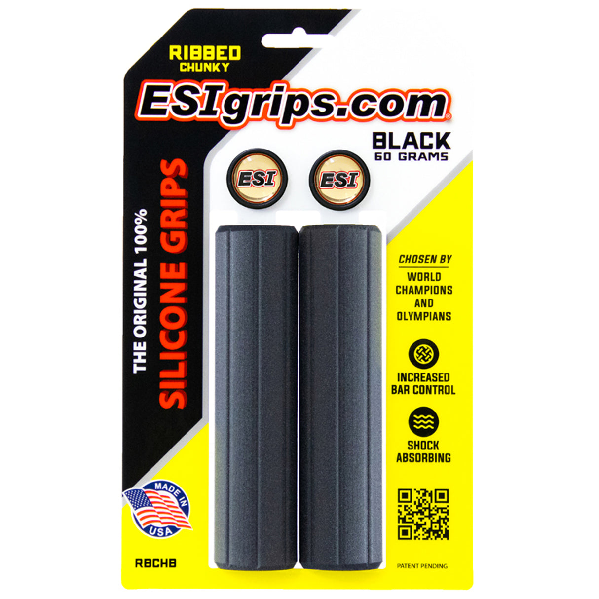 Manopole Esigrips Ribbed Chunky - Nero - H