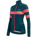Santini Coral Bengal long sleeves woman jersey - Blue