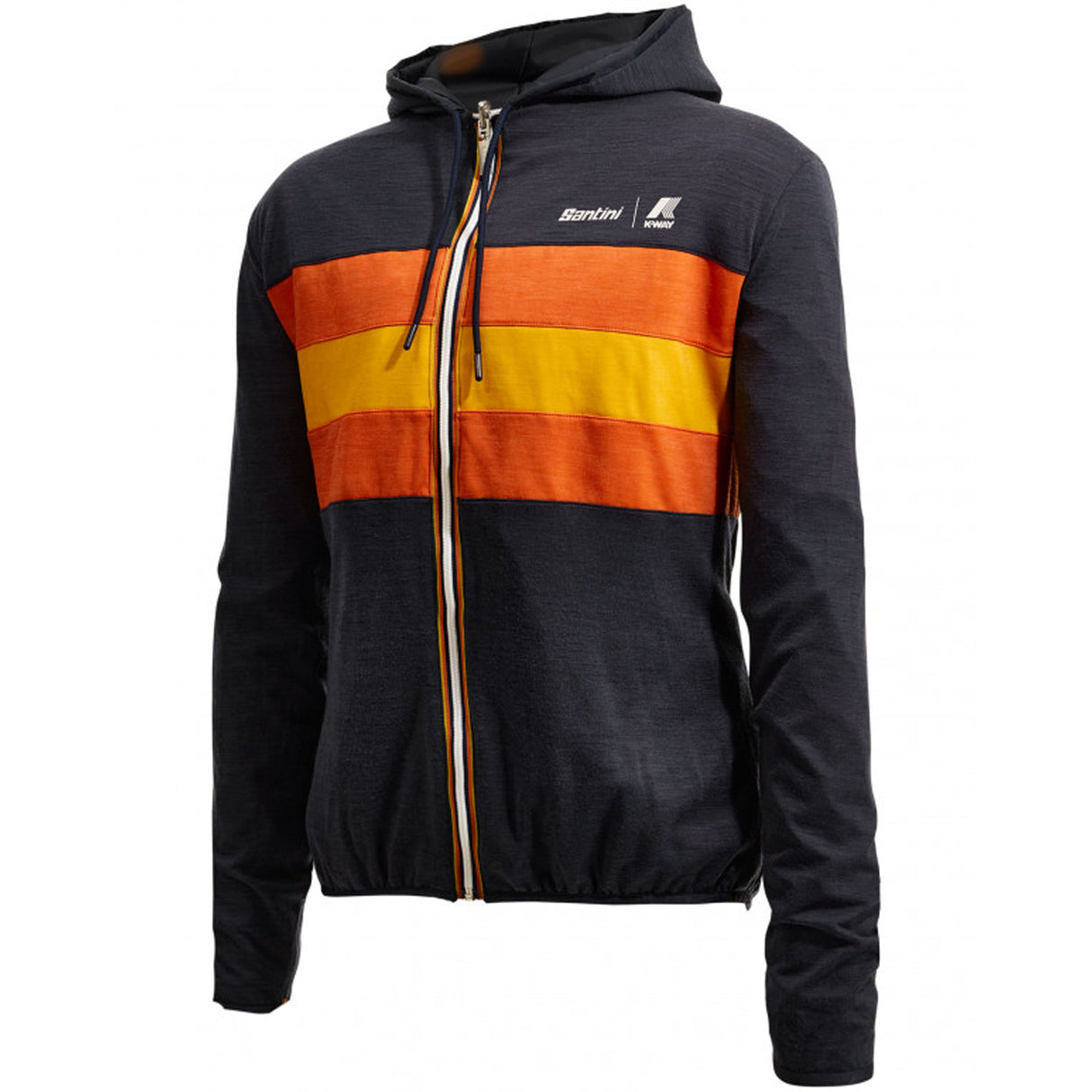 Giacca antivento reversibile Santini x K-WAY - Arancio - L