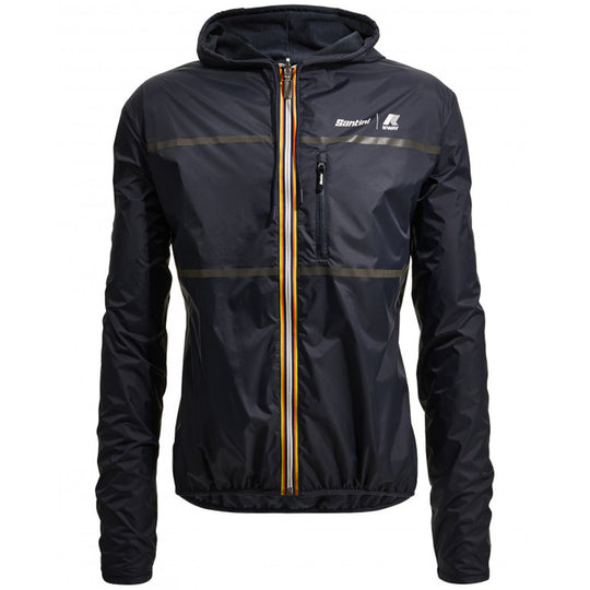 Santini x K-WAY reversible windproof jacket - Blue