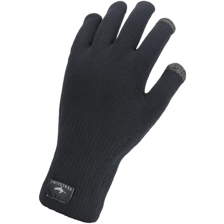 Guanti Sealskinz Waterproof All Weather Ultra Grip Knitted - Nero - M