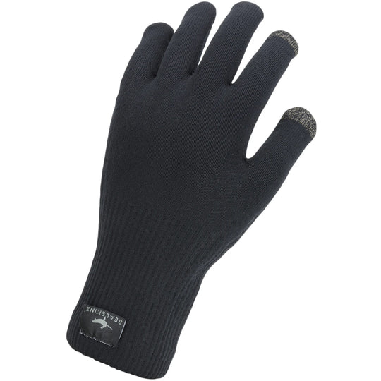 Gants Sealskinz Waterproof All Weather Ultra Grip Knitted - Noir