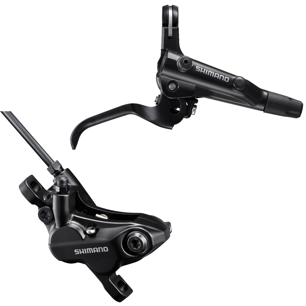 Shimano BR-MT520 & BL-MT501 Scheibenbremse – Hydraulisch, 4-Kolben, Für Mountainbikes, Schwarz