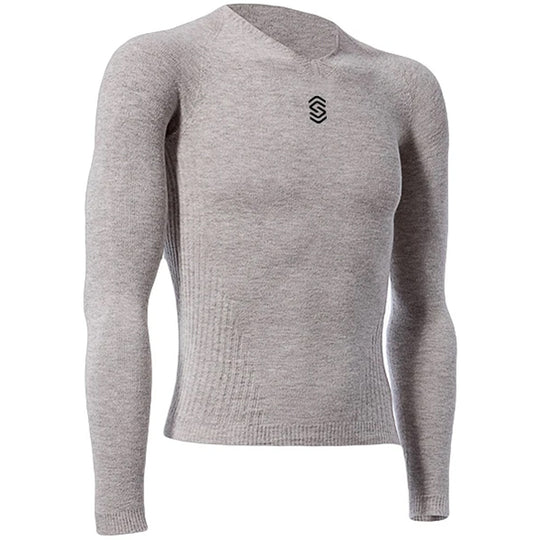 Maglia intima manica lunga Silverskin Stay Warm V neck - Grigio