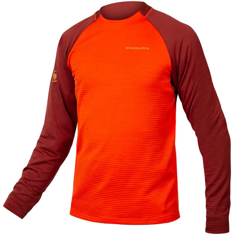 Maglia maniche lunghe Endura Singletrack Fleece - Rosso - I