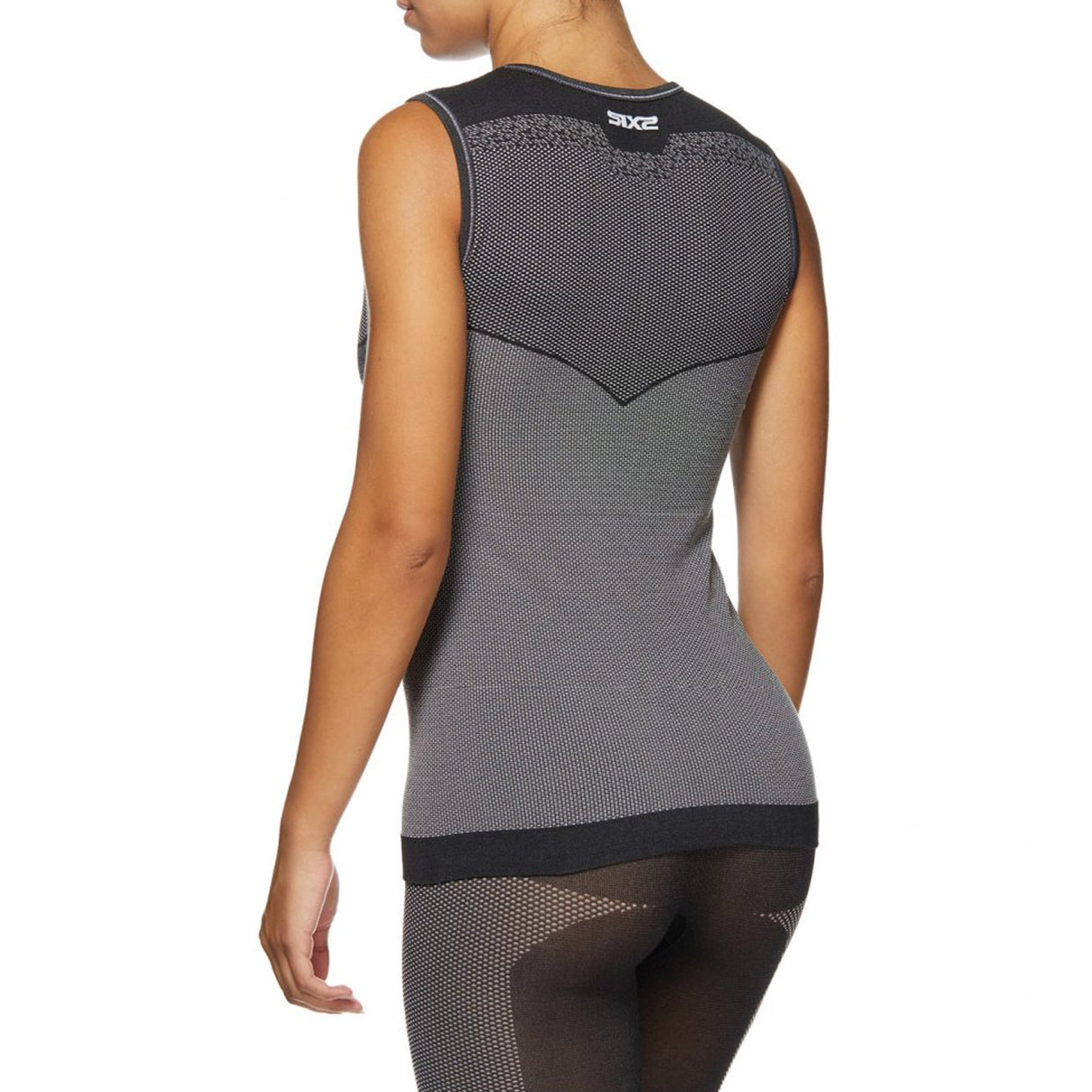 Maglia intima senza maniche SIX2 SML BT - Nero