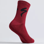 Chaussettes Specialized Cotton Tall Logo - Rouge