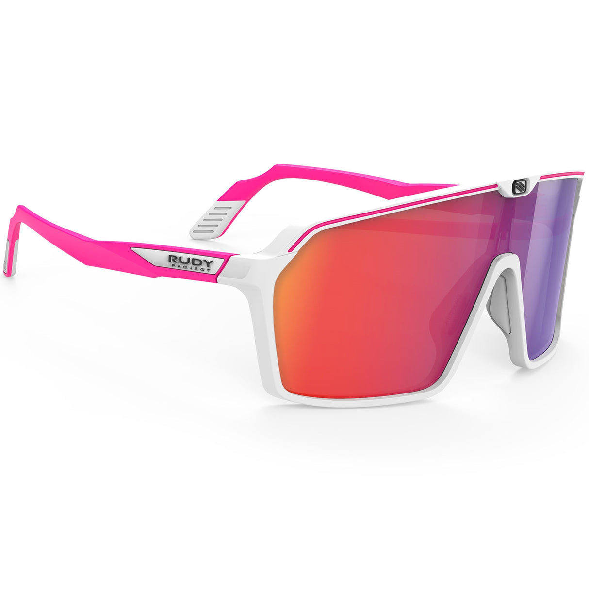 Occhiali Rudy Spinshield - White Pink Fluo Multilaser Red - M