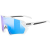 Uvex Sportstyle 231 2.0 glasses - White matt Mirror blue
