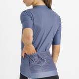 Maglia donna Sportful Checkmate - Blu rosa - N