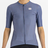 Maglia donna Sportful Checkmate - Blu rosa - L