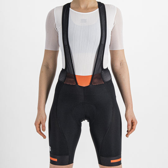 Sportful Neo women bib shorts - Black orange