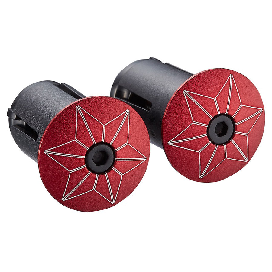 Tappi nastro manubrio Supacaz Star Plugz - Rosso