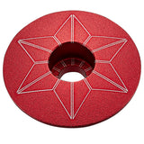 Tappo serie sterzo Supacaz Star Capz Anodized - Rosso