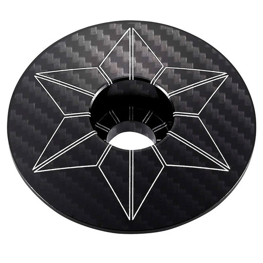 Supacaz Star Capz Laser carbon Kappe Lenk - Schwarz