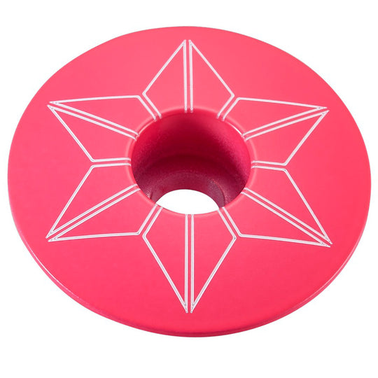 Supacaz Star Capz Powder Coated Kappe Lenk - Pink