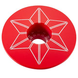 Tappo serie sterzo Supacaz Star Capz Powder Coated - Rosso