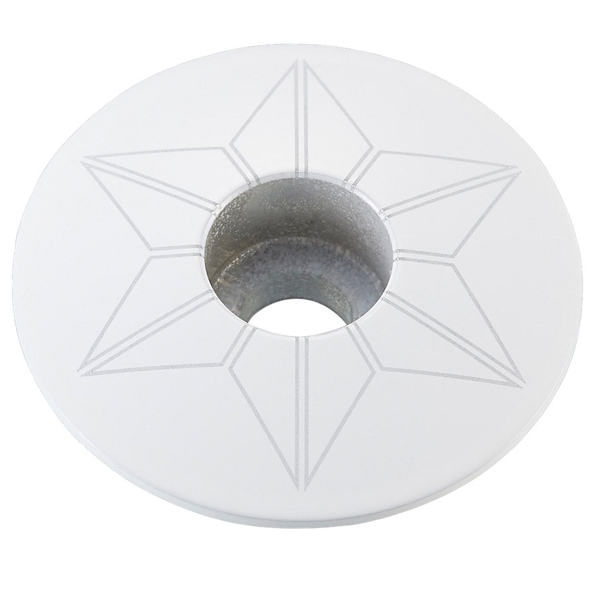 Tappo serie sterzo Supacaz Star Capz Powder Coated - Bianco