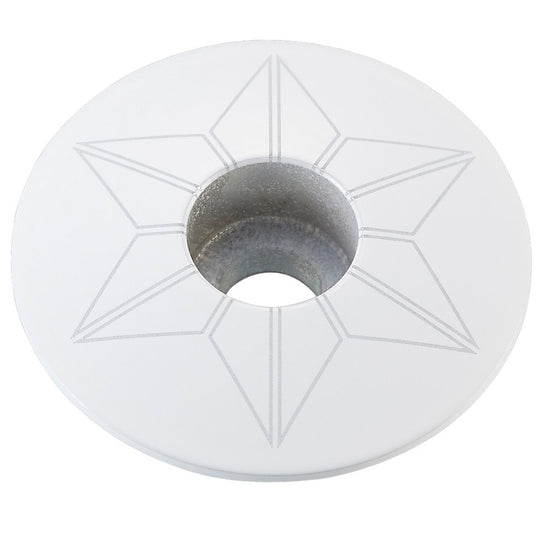 Supacaz Star Capz Powder Coated Kappe Lenk - Weiss