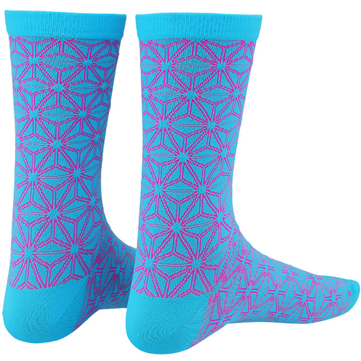 Calze Supacaz SupaSox Asanoha - Blu rosa