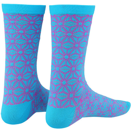 Calze Supacaz SupaSox Asanoha - Blu rosa