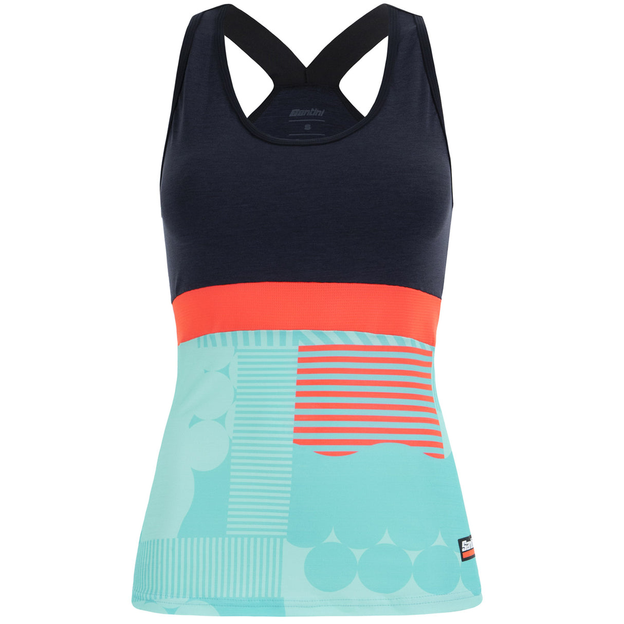 Top donna Santini Scia Optic - Azzurro - M