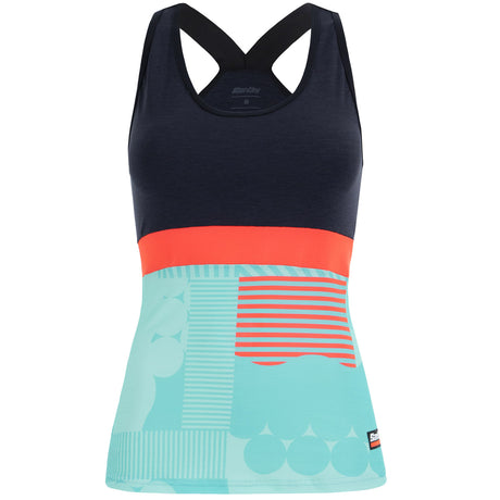Top donna Santini Scia Optic - Azzurro - M