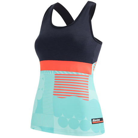 Top donna Santini Scia Optic - Azzurro - N