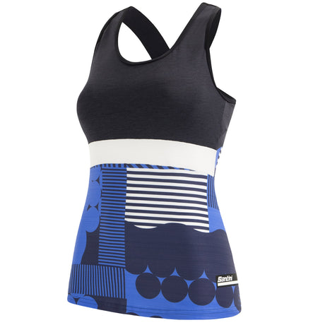 Top donna Santini Scia Optic - Blu - M