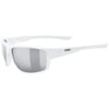 Uvex Sportstyle 230 glasses - White matt Mirror silver