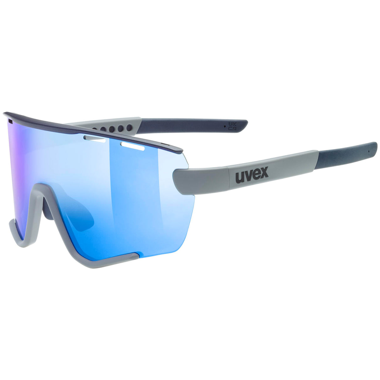 Occhiali Uvex Sportstyle 236 Set - Rhino Mat mirror blue - F