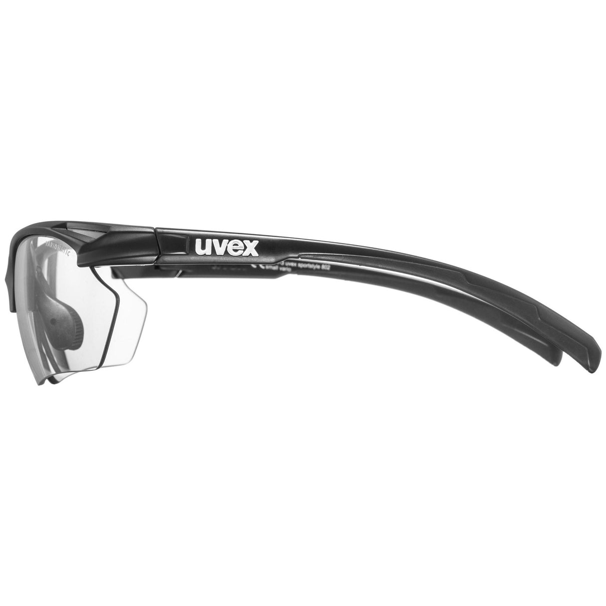 Occhiali Uvex Sportstyle 802 V Small - Black Mat Variomatic smoke - M