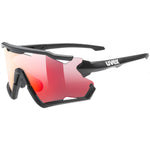 Uvex Sportstyle 228 set glasses - Black mat mirror red