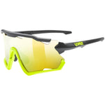 Uvex Sportstyle 228 glasses - Black yellow mirror yellow
