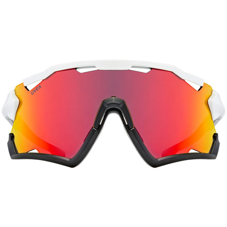 Occhiali Uvex Sportstyle 228 - White black mirror red - C