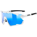 Uvex Sportstyle 228 set glasses - White mat mirror blue
