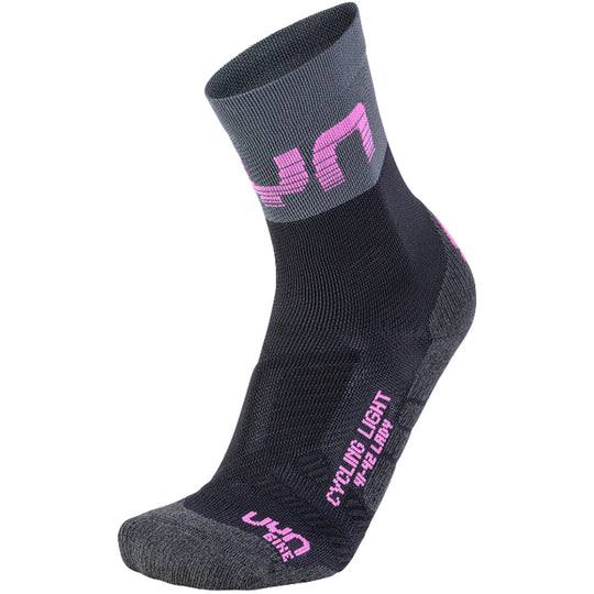 UYN Cycling Light frau socken - Schwarz grau