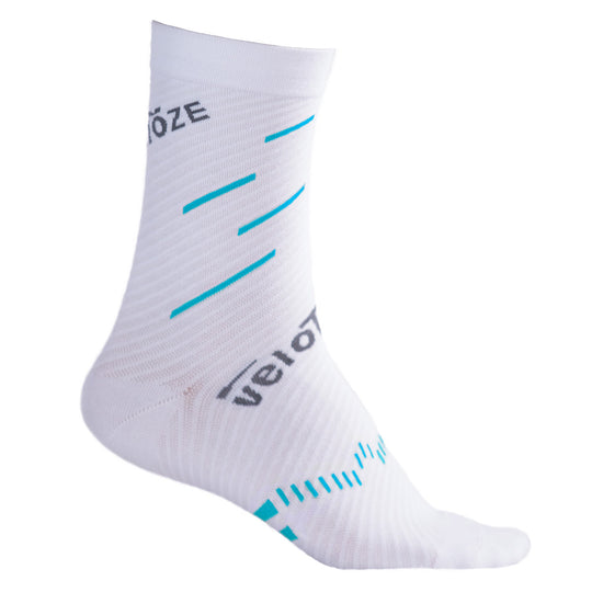 Chaussettes VeloToze Active Compression Coolmax - Blanc bleu