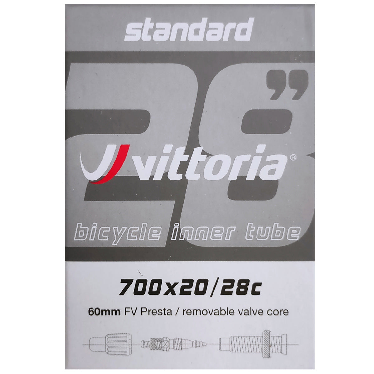 Camera d'aria Vittoria Standard 700x20/28 - Valvola 60 mm - N