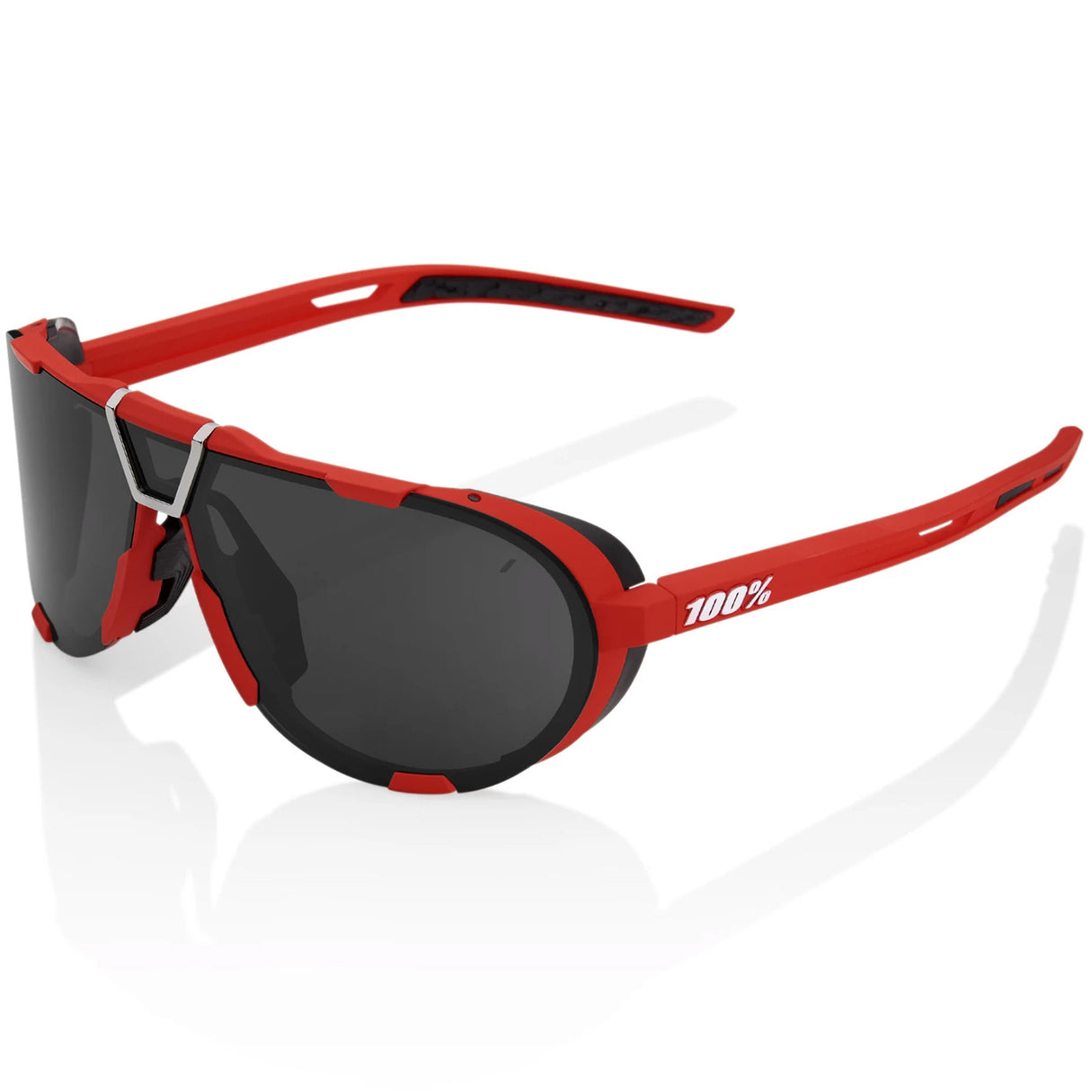 Occhiali 100% Westcraft - Soft Tact Red Black Mirror - M