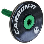 Bouchon de direction Carbon-Ti X-Cap Carbon - Vert
