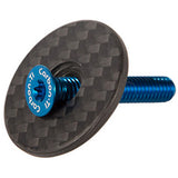 Tappo serie sterzo Carbon-Ti X-Cap Carbon Matte - Blu - G