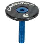 Carbon-Ti X-Cap Carbon steering cap - Blue