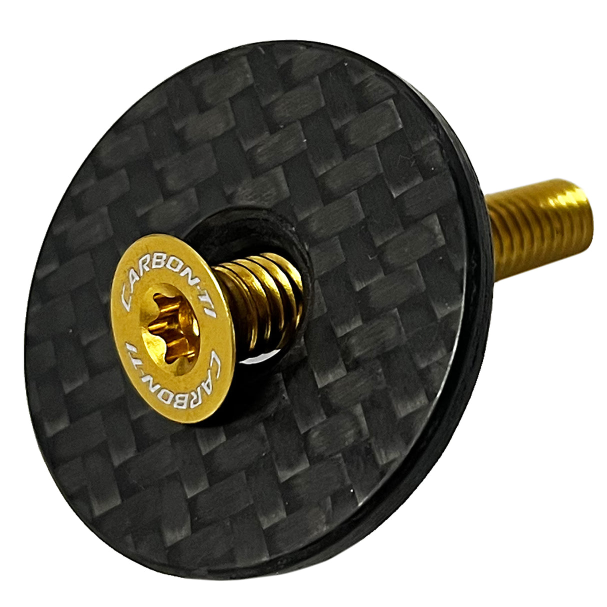 Tappo serie sterzo Carbon-Ti X-Cap Carbon Matte - Oro - O