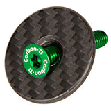 Tappo serie sterzo Carbon-Ti X-Cap Carbon Matte - Verde - P