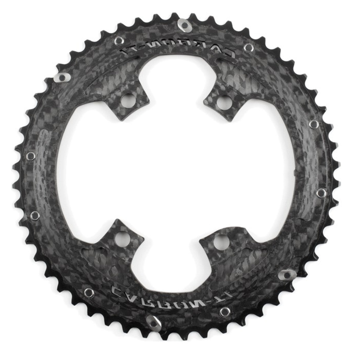 Platos Carbon-Ti X-CarboRing EVO 110×5, Fibra De Carbono Y Aluminio, Negro, Para Bicicleta De Carretera
